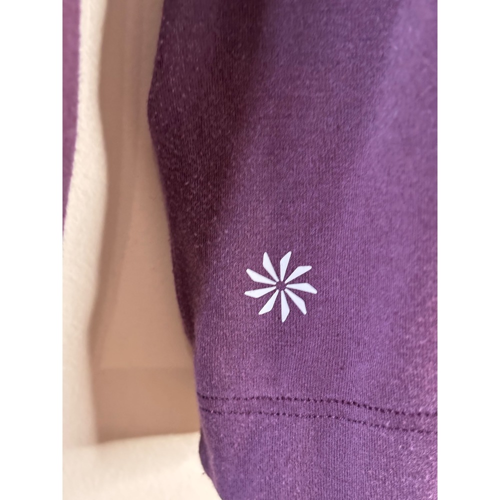 Athleta Purist Tee Long Sleeve Dark Purple Plum Relaxed Fit XL 466495-01 - Picture 4 of 8